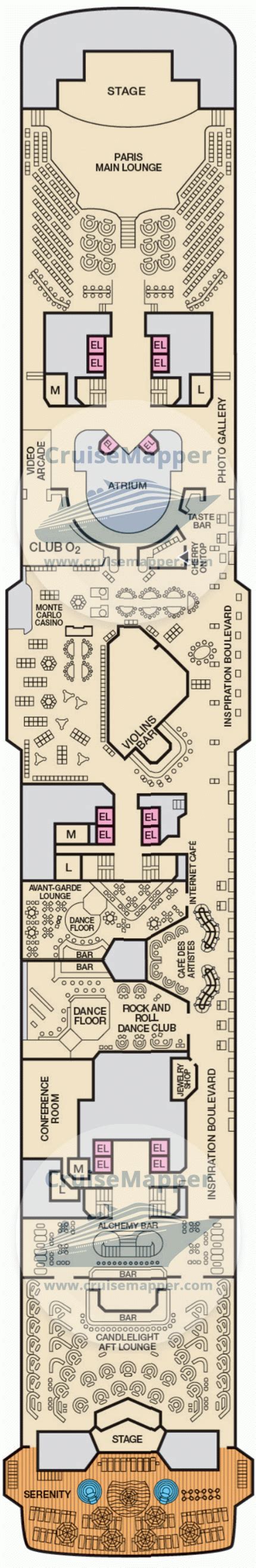 Carnival Inspiration Promenade deck 9 plan .